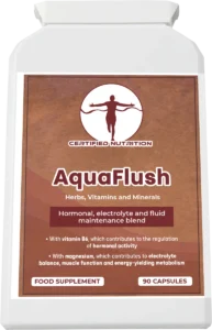 AquaFlush supplement bottle – Certified Nutrition front up side view label