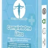 Three-quarter pack showing certification strip: GMP, recyclable pot & lid, Halal approval, GB MO 304, vegetarian mark.