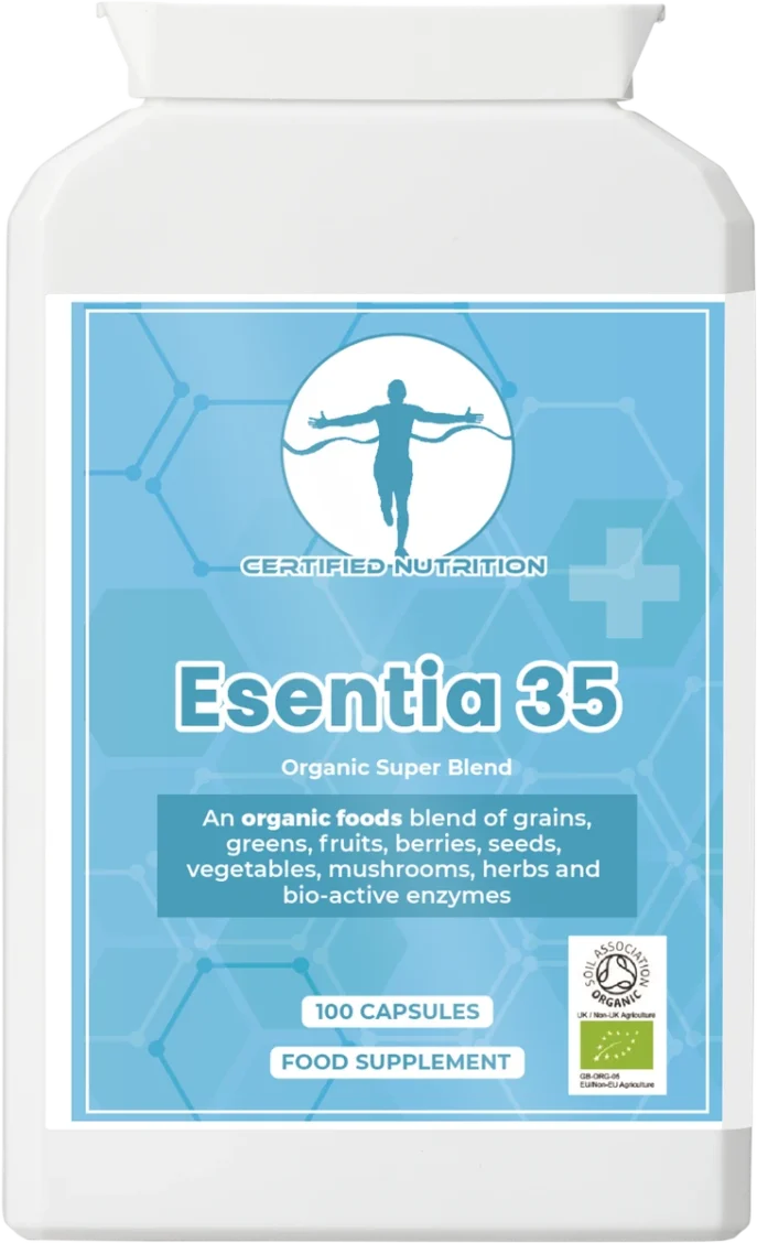 Esentia 35 organic green foods and superfood capsules daily vitality and immunity support