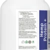 Back label of Certified Nutrition Hemp Protein+ showing nutrition facts and directions for use