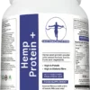 Certified Nutrition Hemp Protein+ powder tub angled front view – high in protein and dietary fibre