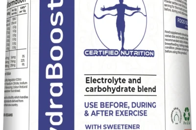 Certified Nutrition HydraBoost berry flavour angled front view showing electrolyte and carbohydrate hydration formula