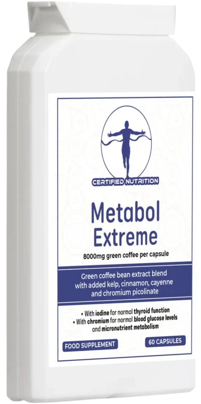Hero image of Metabol Extreme angled from front-left bottom showing full front label