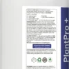 ingredients list of PlantPro+ chocolate flavour with soy protein, cocoa, fibre, and micronutrients