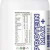 Nutritional breakdown of Protein Max+ including protein, creatine, glutamine, BCAAs, vitamins, and minerals