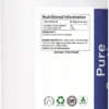Nutritional panel of Certified Nutrition Pure Creatine showing per-serving content of creatine monohydrate