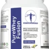 Certified Nutrition PureWhey Fusion vanilla flavour protein powder angled front view showing high-protein blend