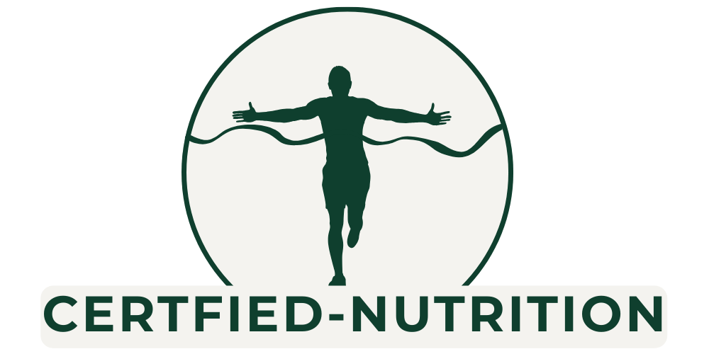 Certified Nutrition logo (runner inside circle)